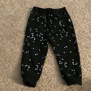 Miles Baby black & white sweatpants with pockets. Size 24M.